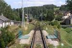 Bahnhof Luka nad Jihlavo am 09.August 2019.