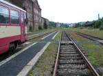 Bahnhof Vejperty am 28.08.2010 mit bereitstehendem VT.