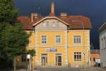 Bahnhof Telč am 27-5-2013.