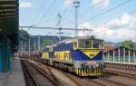 753 781 zog am 04.07.13 zusammen mit 753 783 einen Gterzug durch Decin Richtung Usti nad Labem.