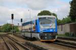 841 014-4 mit Os 4883 Havlčkův Brod-Třebč auf Bahnhof Okřky am 31-5-2013.