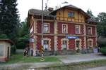 Aufnahmsgebäude des Bahnhof Rantirov am Morgen des 29.Juli 2018.