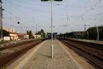 Mittelbahnsteig des Bahnhof Brno-Kralovo Pole am 24.August 2019.