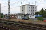 Aufnahmsgebäude des Bahnhof Brno-Zidenice am 24.August 2019.