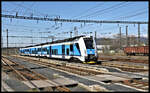 CD ET 640107-9 als Os nach Decin fährt hier am 19.4.2023 um 10.33 Uhr in den Bahnhof Chomutov ein.