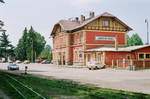 21.05.1993 Jindrichuv Hradec, Bahnhof von der Straßenseite.