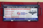 Zuglaufschild Praha-Masarykovo - Praha-Cakovice . 29.04.2016  16:16 Uhr.