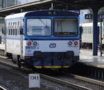 Festival parních lokomotiv v Benešově 2025 , der Regelzug Betrieb geht weiter, die Regiomouse  Alenka  steht am Km 134,5 abfahrbereit.28.09.2025 09.31 Uhr.