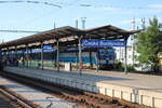 Die Bahnsteige 7 und 8 am 25.07.2026 in Česk� Budějovice.