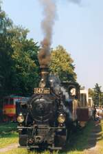 CSD U47 001 (B'B n4vt, ex SDZ 391, Hersteller Henschel, Baujahr 1906, Fabriknummer 7930) am 03.Juli 1993 im Bahnhof Jindřichův Hradec.