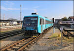Arriva Triebwagen 945112-1 rangiert hier am 5.10.2026 um 15.47 Uhr im Bahnhof Liberec und f�hrt zur Bereitstellung f�r den n�chsten Einsatz an den Bahnsteig.
