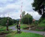 Historisches Bahnbergang bei Suice am 22.