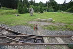 Kořenov, das Museum hat auch eine kleine Feldbahnrunde mit einer Weiche, welche die Kinder  stellen d�refen.
