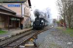 CSD 314 303 (CD 90 54 3143 003-2) am 06.April 2019 mit dem Os 10821 (Olomouc hl.n. – Olomouc-Repcin) im Bahnhof Olomouc Nova Ulice.