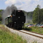 Šumavské léto s párou 2025 na Volarsku Železniční trať České Budějovice – Černý Kříž  Strecke 194, der Samstagszug