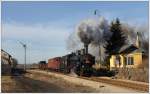 ČSD 434 2186 (ex kkStB 170.323) bespannte am 8.2.2014 einen Güterzug von Praha-Vršovice nach Rudná u Prahy und wieder retour.