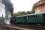 CSD 464 202 (CD 90 54 4642 002-8) als letztes Fahrzeug des Os 11057 nach Uhersky Brod am 08.September 2018 im Bahnhof Uherske Hradiste.