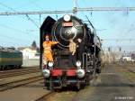 475 111, des Iron Monument Club aus Plzen, beim Rangieren im Bahnhof Chomutov. Datum: 18.02.2007