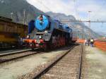 Die BR 498 022 Albatros der CSD beim Gotthard Jubilum am 08.09.2007 in Erstfeld.