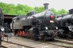 Froschblick auf 524 159 am 13 Mai 2012 ins Eisenbahnmuseum in Luzna u Rakovnika.