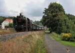 Am 11.09.21 fanden Sonderzugfahrten zwischen Aš und Cheb mit 534 0323 statt. Hier ist der Zug in Aš zu sehen.