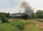 534 0323 fuhr am 12.06.21 mit einem Sonderzug von Krupa nach Kolešovice.