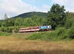 714 023-9 mit dem Sp 1956 zu sehen am 11.07.21 bei Kytlice.