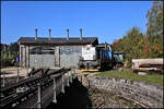 Korenov am 5.10.2026: An der Drehscheibe und neben dem kleinen Lokschuppen stand um 09.50 Uhr die CD 714015-5.