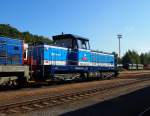 Neue BR 714 f䨲t vom Bahnhof Luznᠵ Rakovn� am 2012:09:08