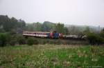 714 224 mit Sp1890 von Praha Masarykovo nadrazi nach Rakovnik am 02.05.2013 bei Rynholec