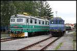 Eisenbahn Museum Luzna u Rakovnika am 22.06.2018: 181001 neben 720058