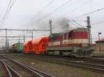 BFL 742.506-9, 720 525-5 und BFL 770 412-5 am 05.04.2008 in Nymburk hl.n.