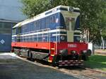 Museumslokomotive T 458.1190, fotografiert am 10.09.2016 im Eisenbahnmuseum Lužná u Rakovníka