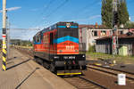 Bahnhof Sokolov am 7. Juli 2018. Die IDS kam vorbei, in Form von 721 203-8. 