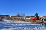 721 035 mit einem Sonderzug am 31.12.2016 bei Vimperk. 