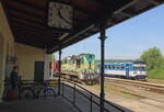 Im Bahnhof um 11:20Uhr traf ein der OS aus Richtung Tachov mit dem Triebwagen 319 der Baureihe 810.