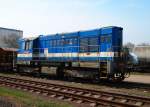 Strabag 740 469-2 auf Bhf. Měšice am 11.4.2015.