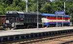 741 522-7 als Schlußlok des kurzen Lokzugen in Choceň (deutsch Chotzen).