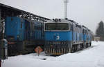 In Liberec stationiert, 753 761-4 mit einer Schwesterlok und 742 215-7, für CD Cargo.