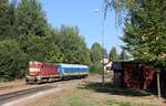 742 242-1 fuhr am 23.08.18 mit einem Messzug nach Luby u Chebu.