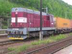 472 077-1 wartet am 21.05.05 in Bad Schandau auf Gegenzug.
