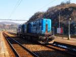 CD Cargo 742 083-9 im Hbf. Beroun am 16. 3. 2013.