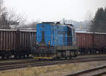 743 001-0 rangiert in Liberec. 24.01.2020  10:27 Uhr.