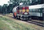 Gtterzuglok 743 004-4 rangiert in Liberec am 29.6.2002