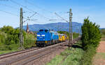 204 066 / 745 702 und 218 458 mit dem DGV 60985 (M�llheim i.M. - Kreuztal Gbf) bei K�ndringen 24.4.26