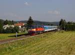 Die 749 121 mit einem SP am 08.08.2020 unterwegs bei  Bratkovice.