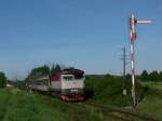 749 244-0 mit R 1252 nach Budweis in Tochovice am 17.05.2009