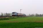 750 707 mit R1292 von Praha Masarykovo nadrazi nach Rakovnik am 02.05.2013 bei Jenec