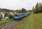 750 702-3 als Sp 1403 zu sehen am 15.10.26 bei der Ausfahrt in Lipov� L�zně.