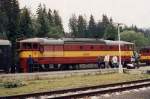 750 078 im August 1995 im gemeinsamen Grenzbahnhof Bayrisch Eisenstein.